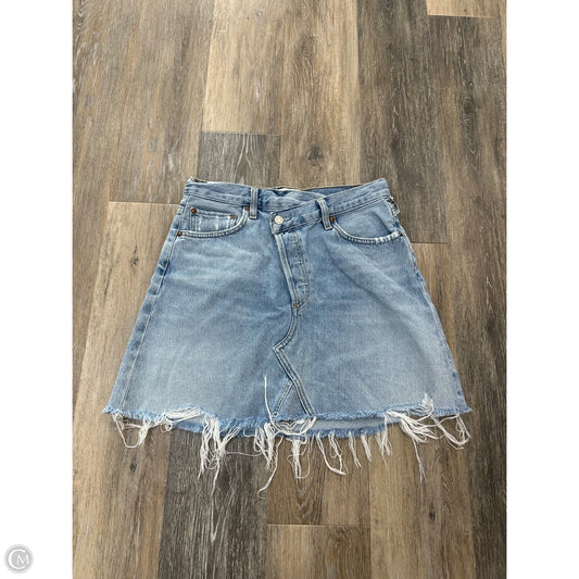 Skirt Mini & Short By Agolde In Blue Denim, Size: 2