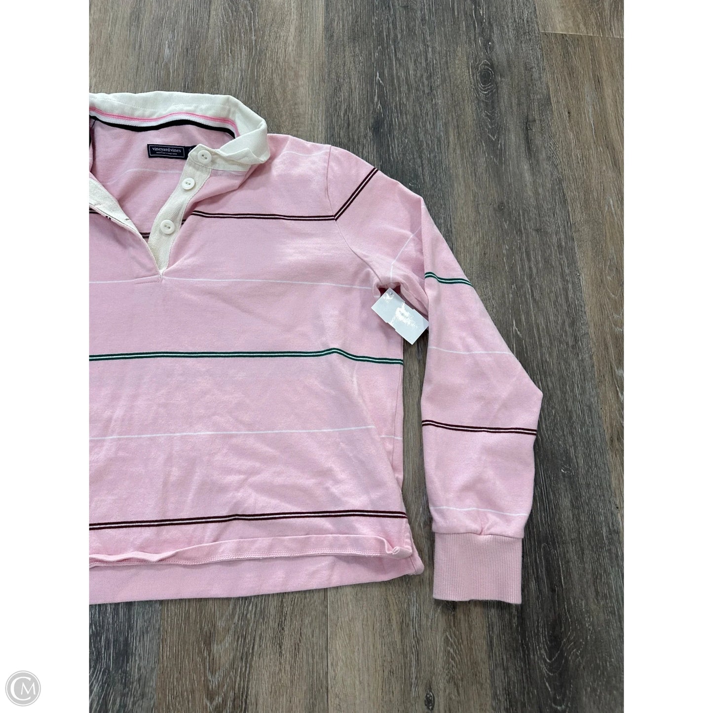 Blouse Long Sleeve By Vineyard Vines In Pink, Size: S