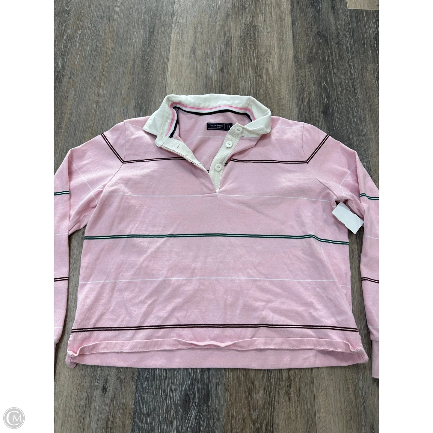 Blouse Long Sleeve By Vineyard Vines In Pink, Size: S