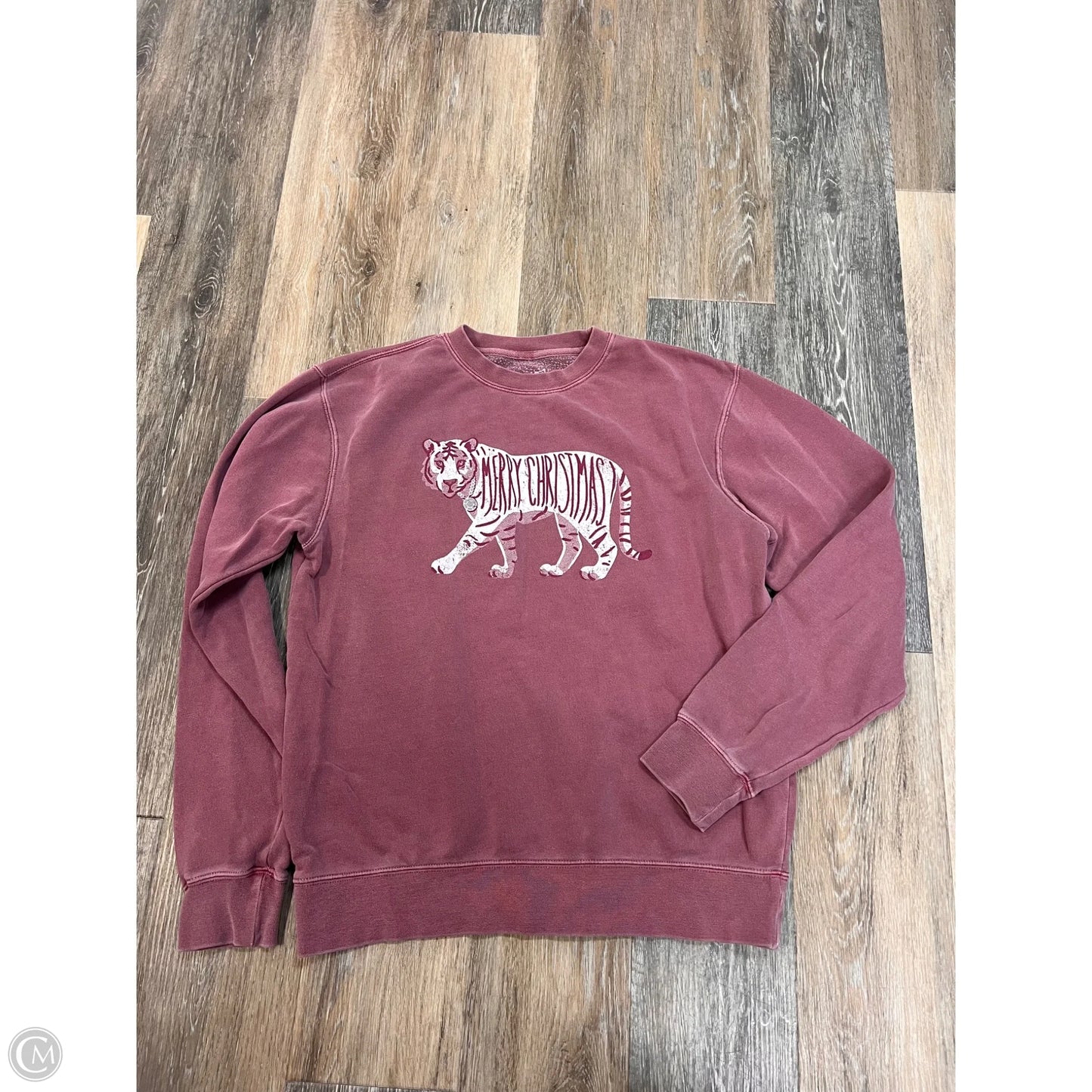 Sweatshirt Crewneck By Living Fully by Mallory Ervin In Maroon, Size: S