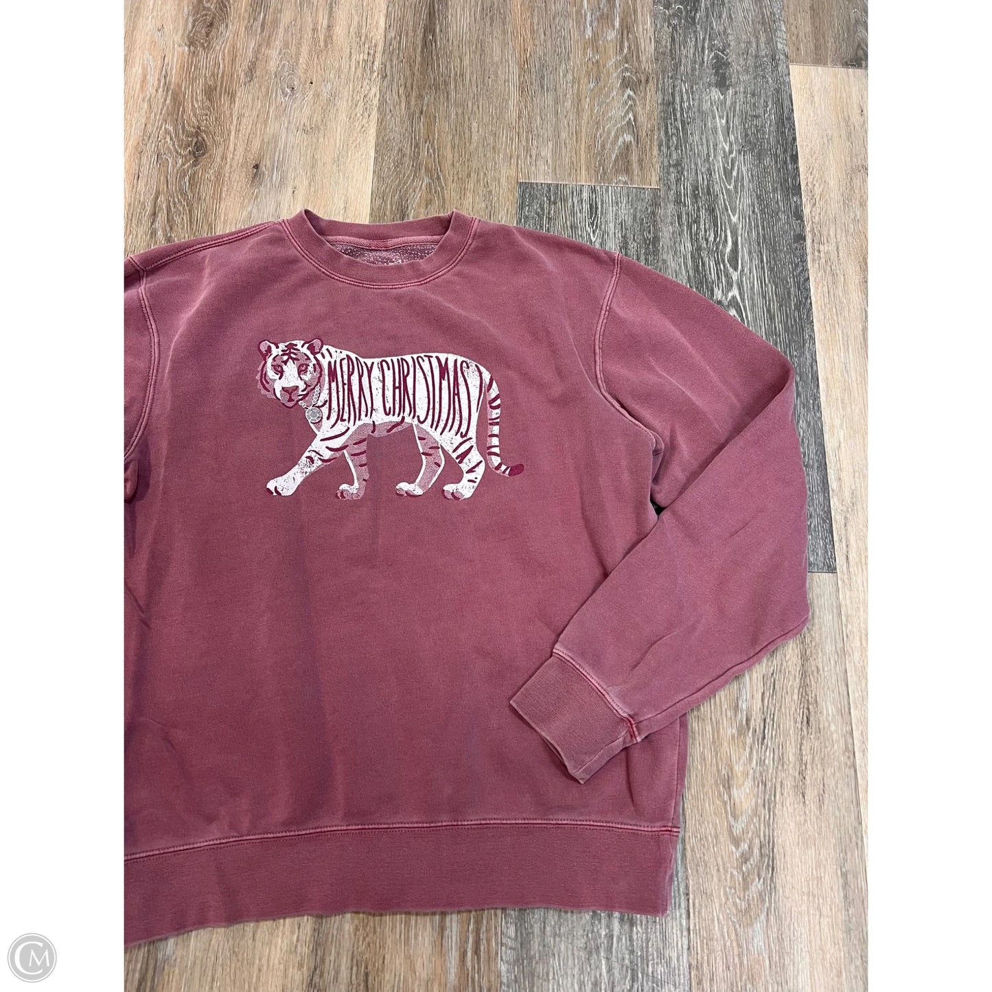 Sweatshirt Crewneck By Living Fully by Mallory Ervin In Maroon, Size: S