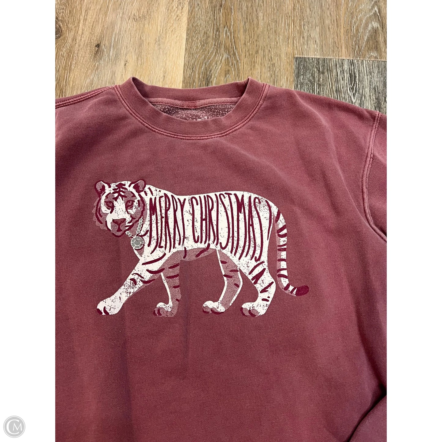 Sweatshirt Crewneck By Living Fully by Mallory Ervin In Maroon, Size: S