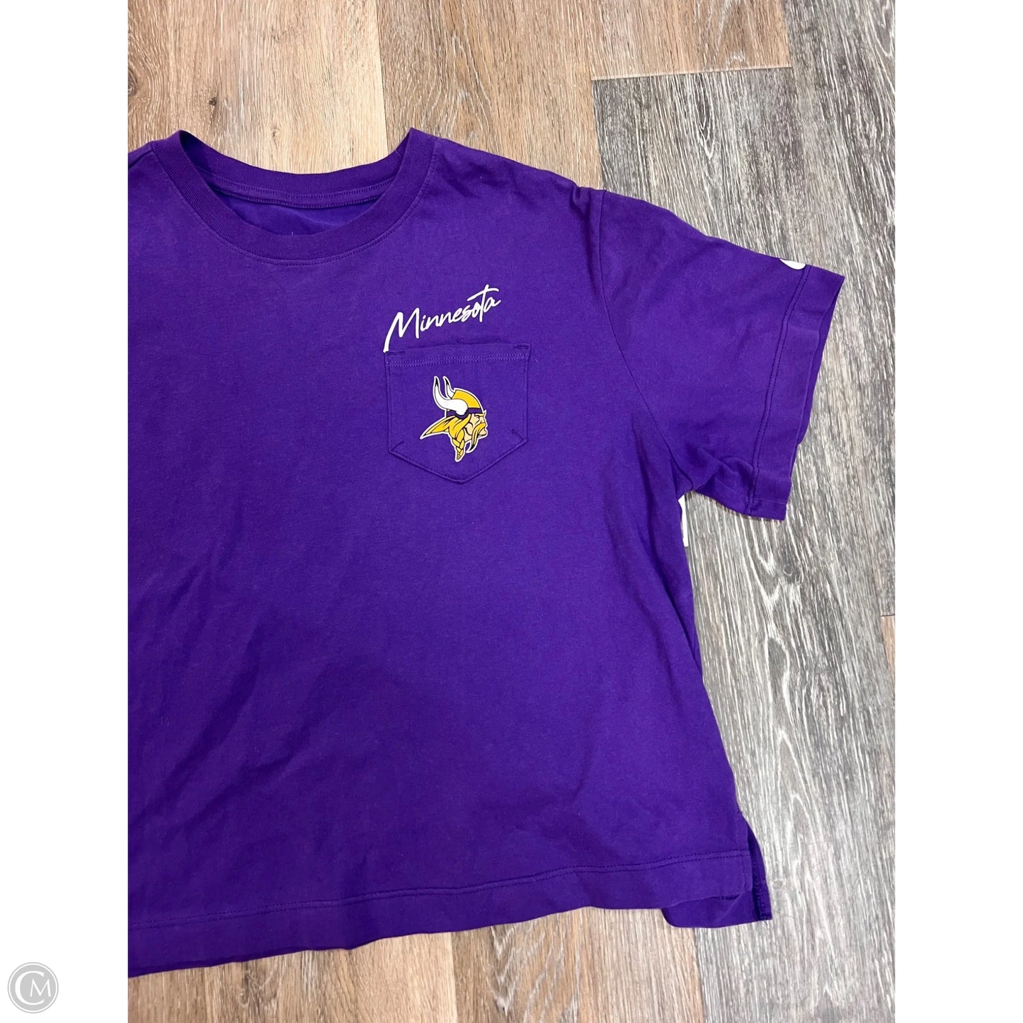 -Athletic Top Short Sleeve By Nike NFL Apparel In Purple, Size: L