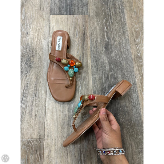 Sandals Flats By Steve Madden In Tan, Size: 7.5