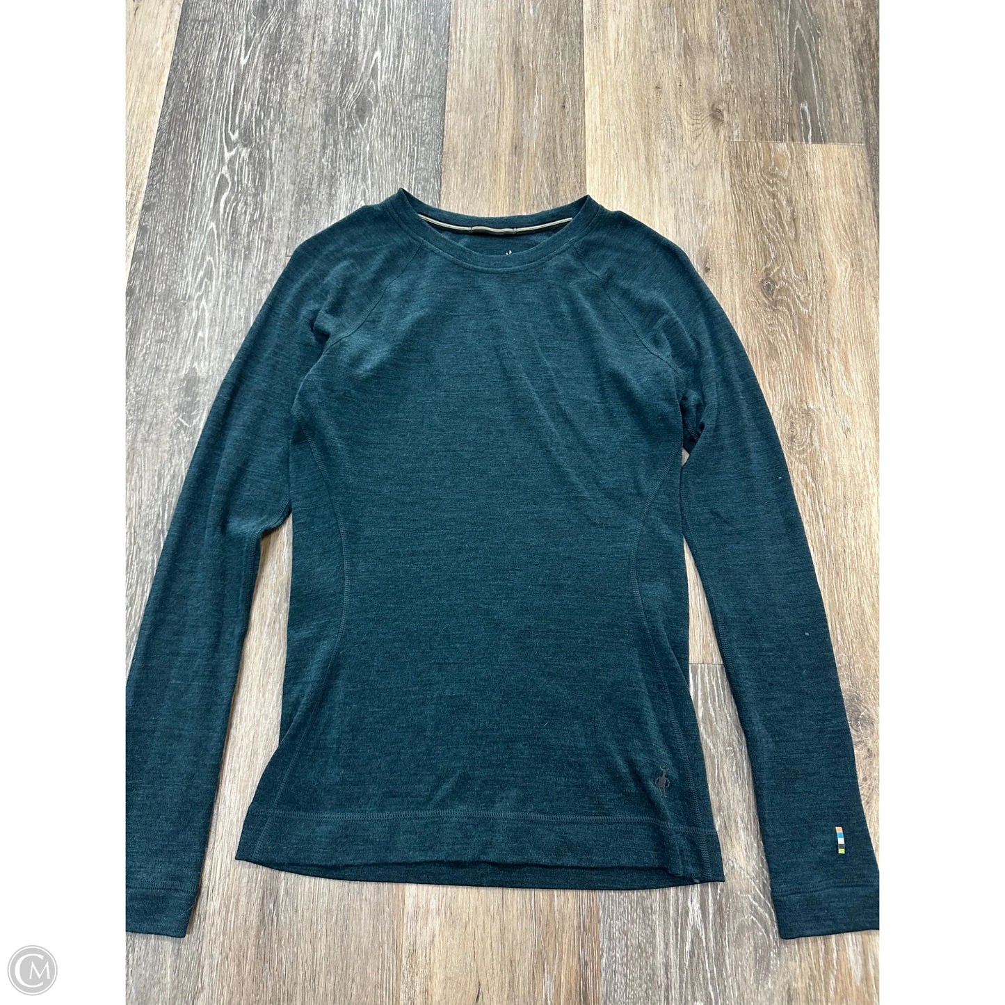 Top Long Sleeve By Smartwool In Teal, Size: S