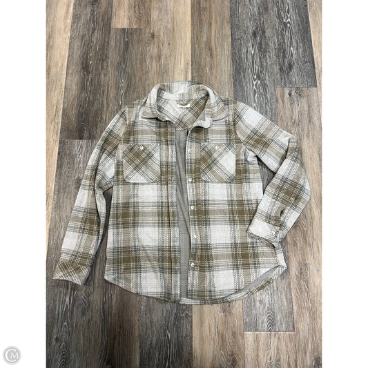 Jacket Shirt By Thread And Supply In Plaid Pattern, Size: M