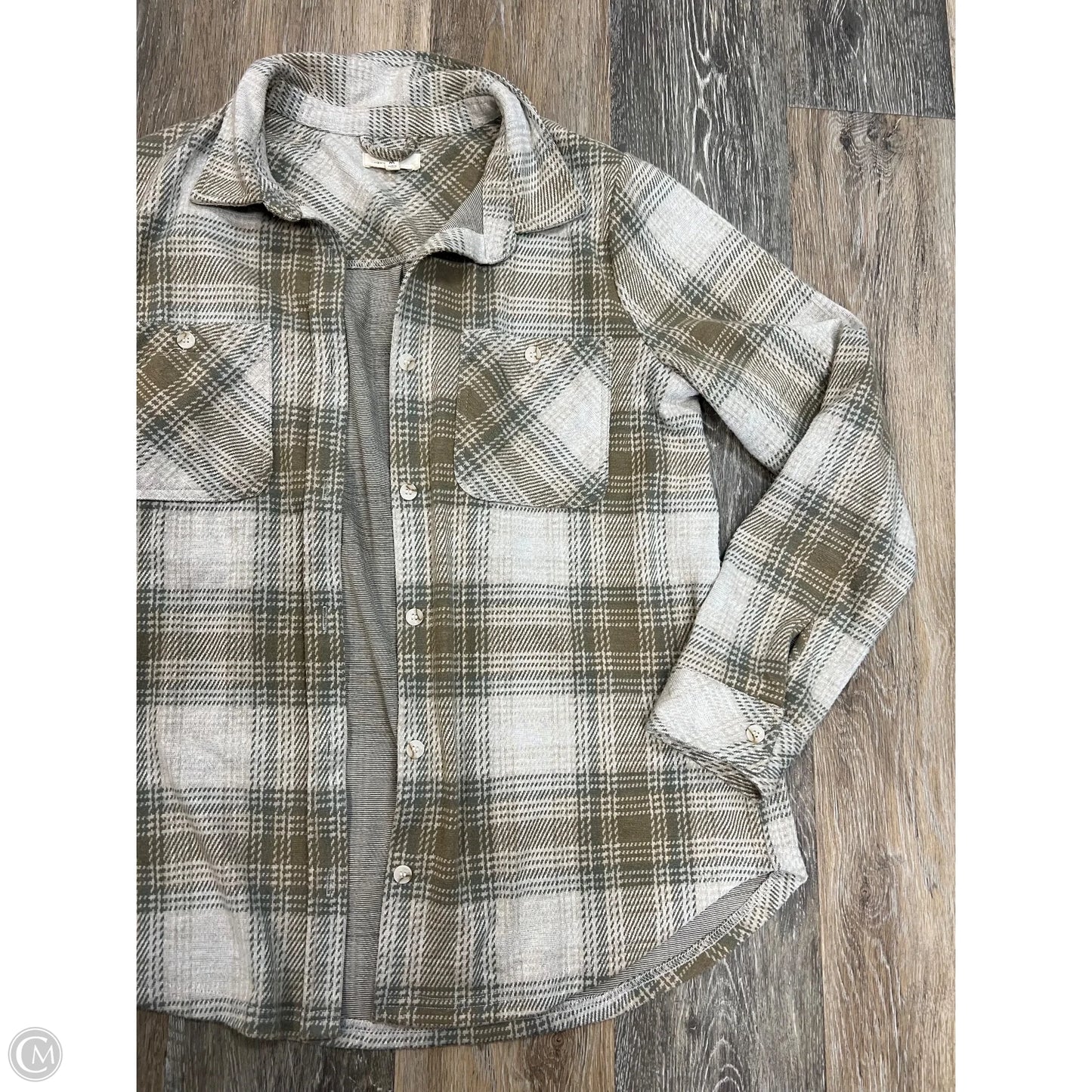 Jacket Shirt By Thread And Supply In Plaid Pattern, Size: M