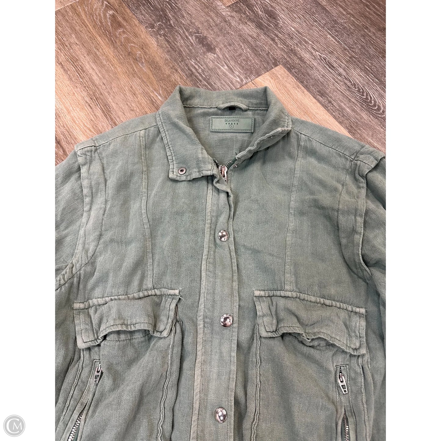 Blazer By Blanknyc In Green Denim, Size: S