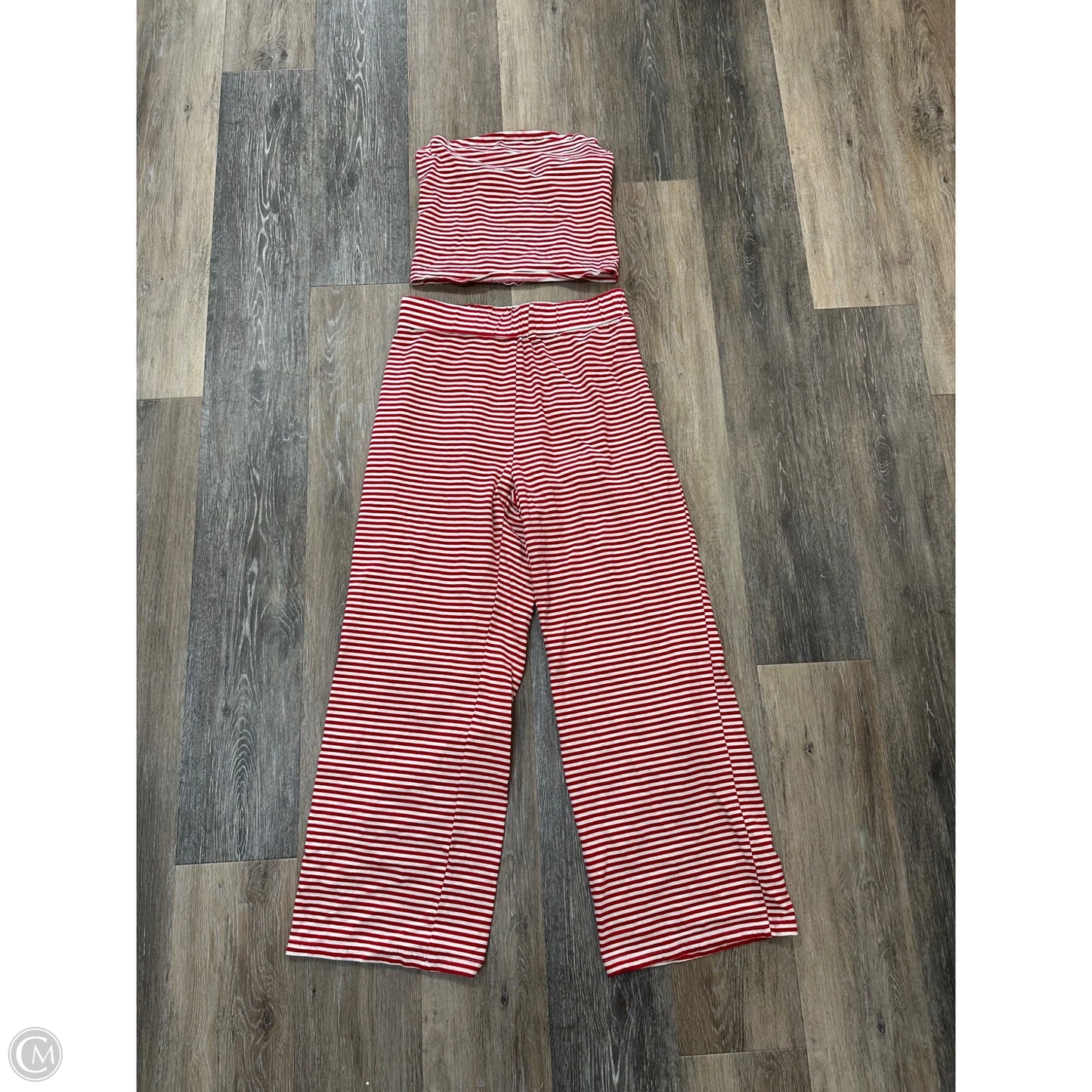 Pants Set 2pc By Cmc In Striped Pattern, Size: M