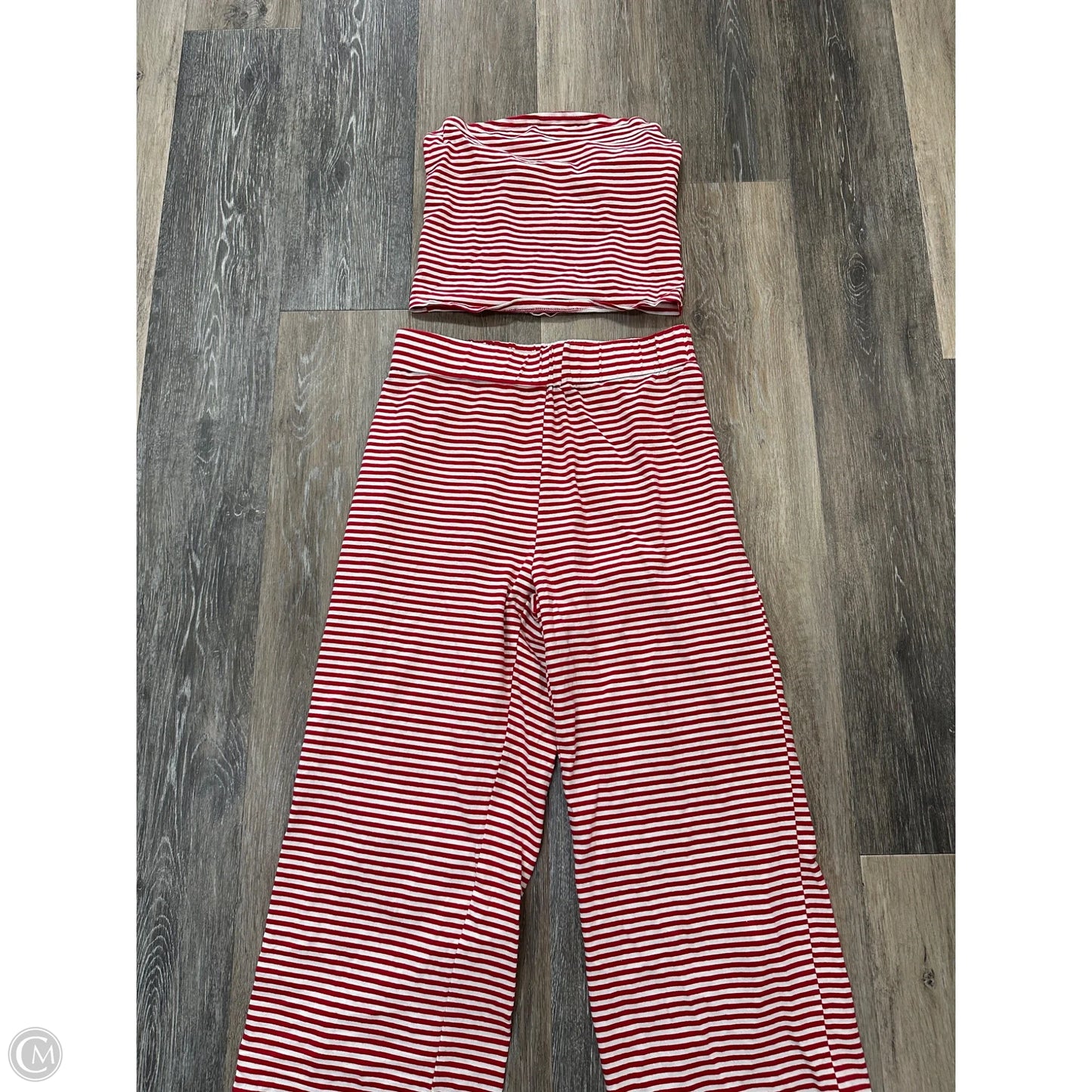 Pants Set 2pc By Cmc In Striped Pattern, Size: M
