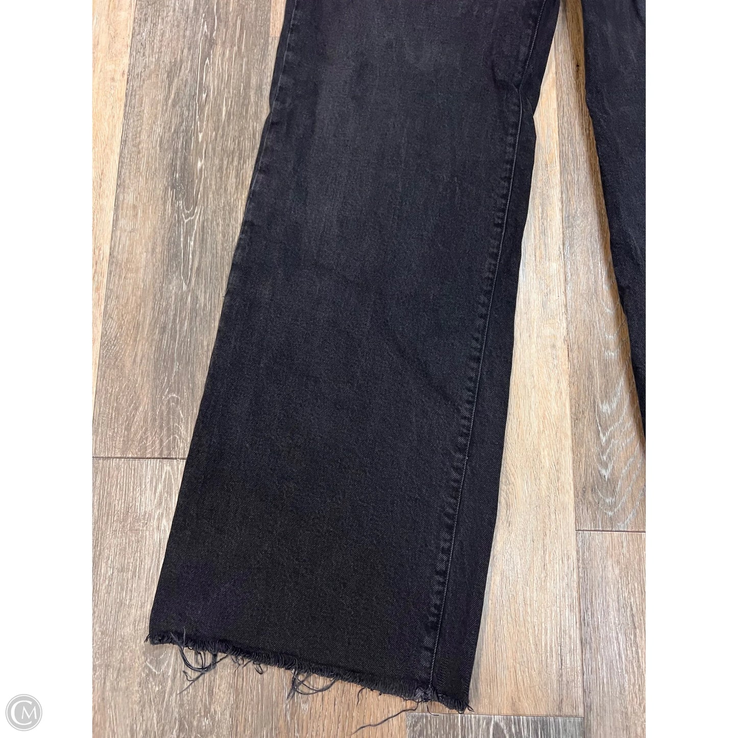 Jeans Wide Leg By Good American In Black Denim, Size: 6