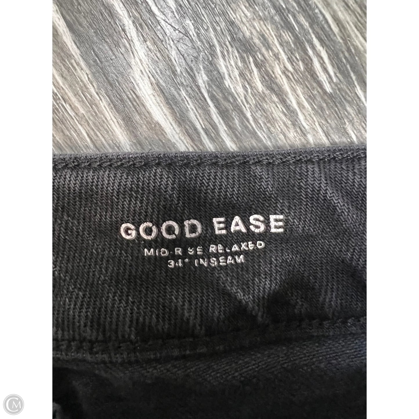 Jeans Wide Leg By Good American In Black Denim, Size: 6