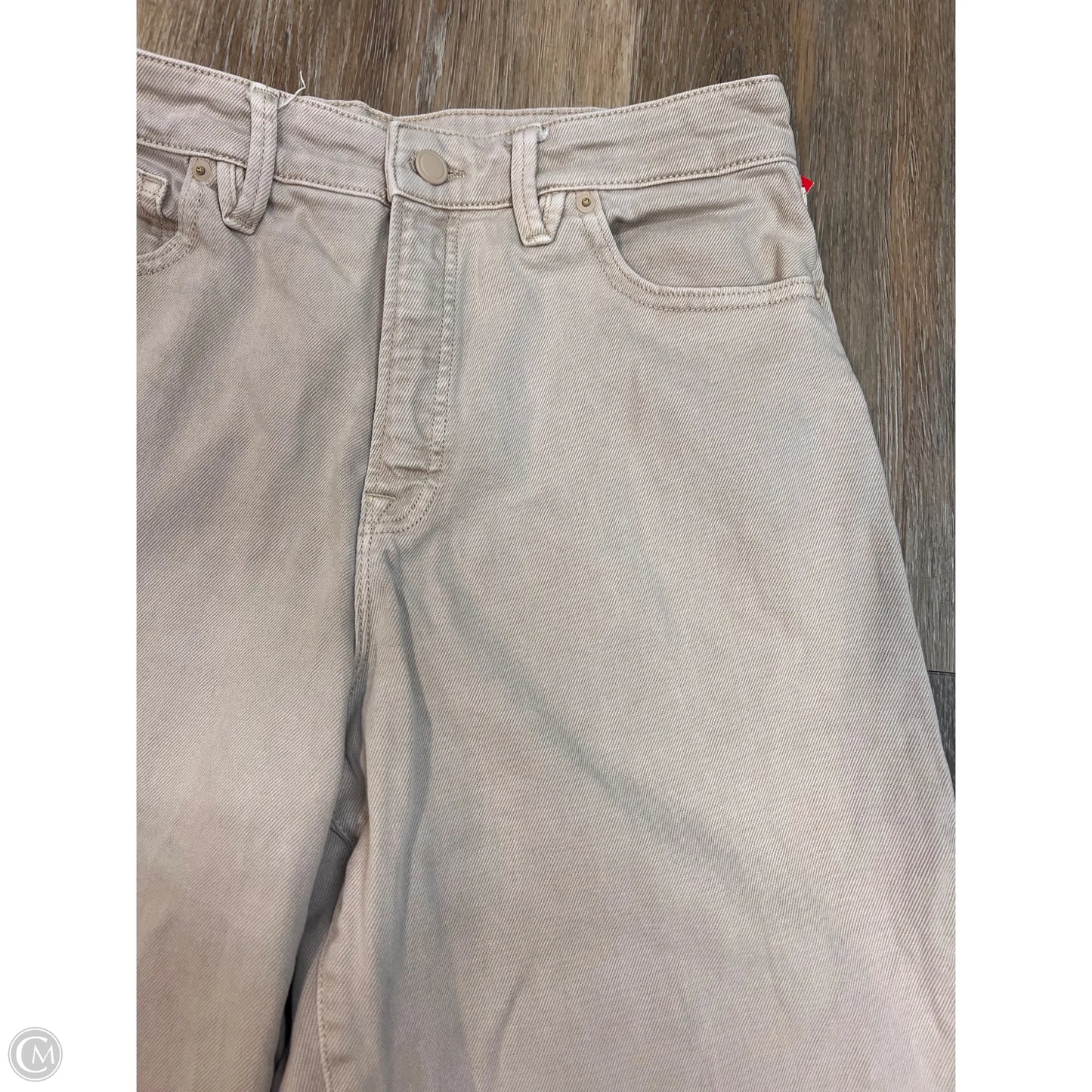 Jeans Wide Leg By Good American In Tan Denim, Size: 4