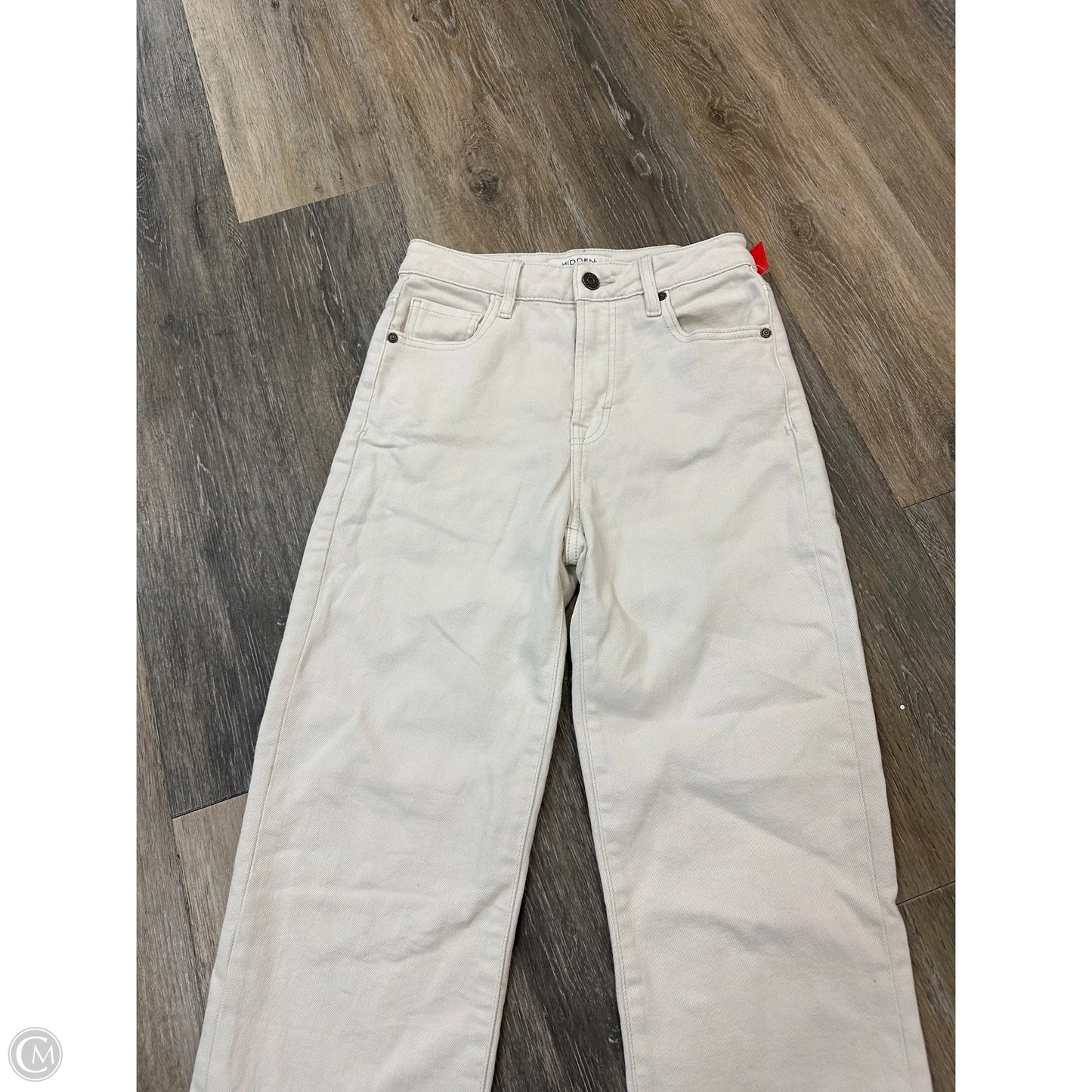 Jeans Straight By Hidden In Cream Denim, Size: 0