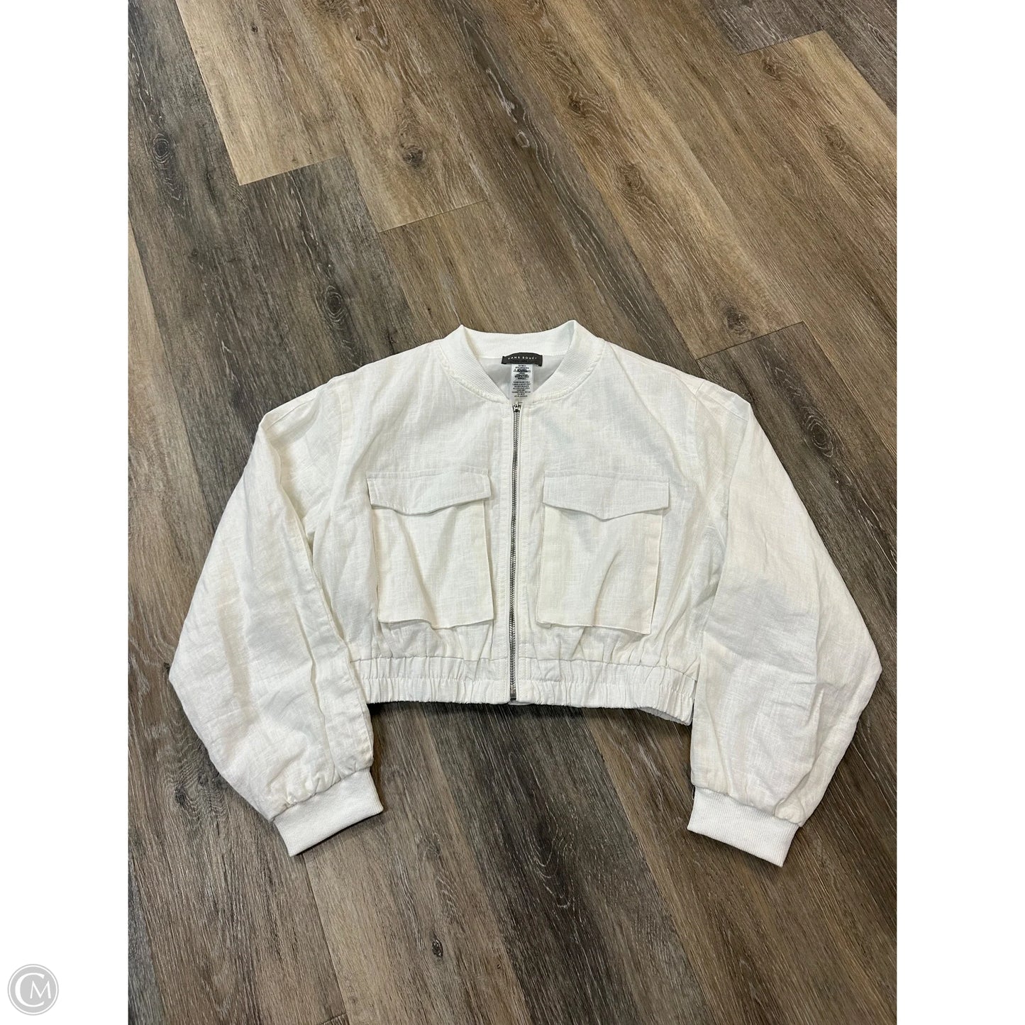 Jacket Moto By Sans Souci In White, Size: S
