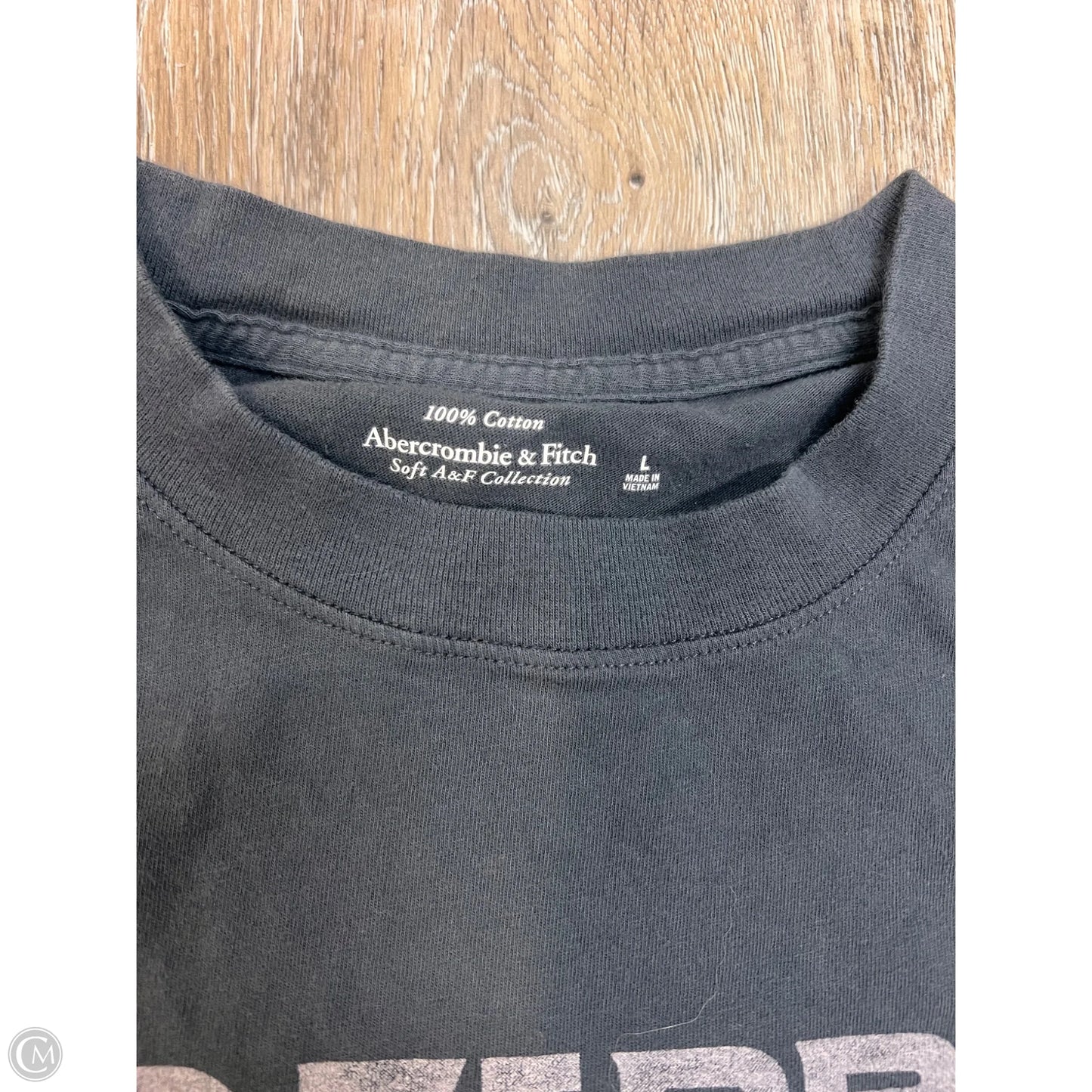 Top Short Sleeve By Abercrombie And Fitch In Grey, Size: L