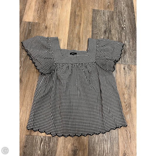 Blouse Short Sleeve By Rails In Checkered Pattern, Size: Xs