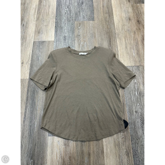 Top Short Sleeve By Good American In Tan, Size: M