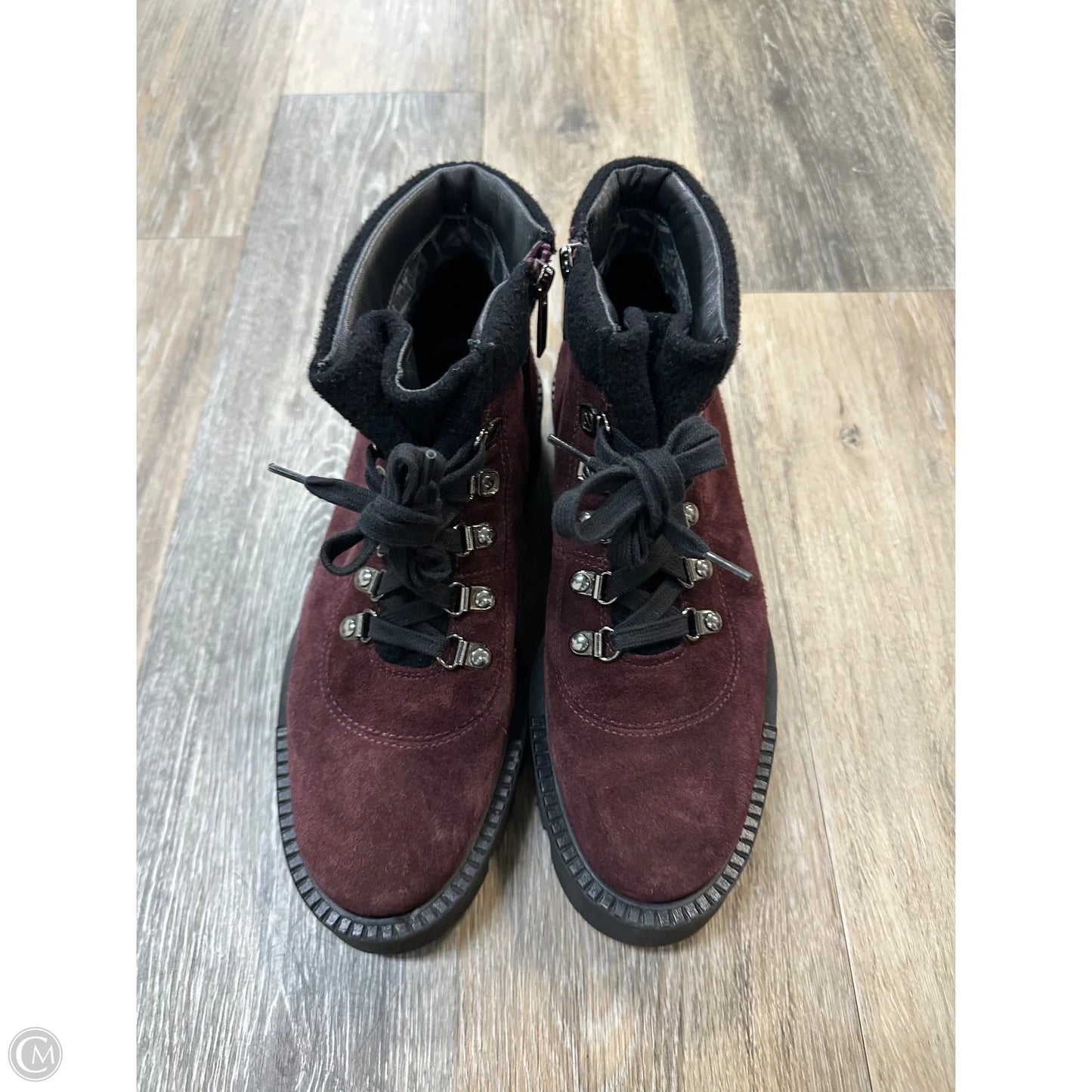 Boots Hiking By Aquatalia In Maroon, Size: 9