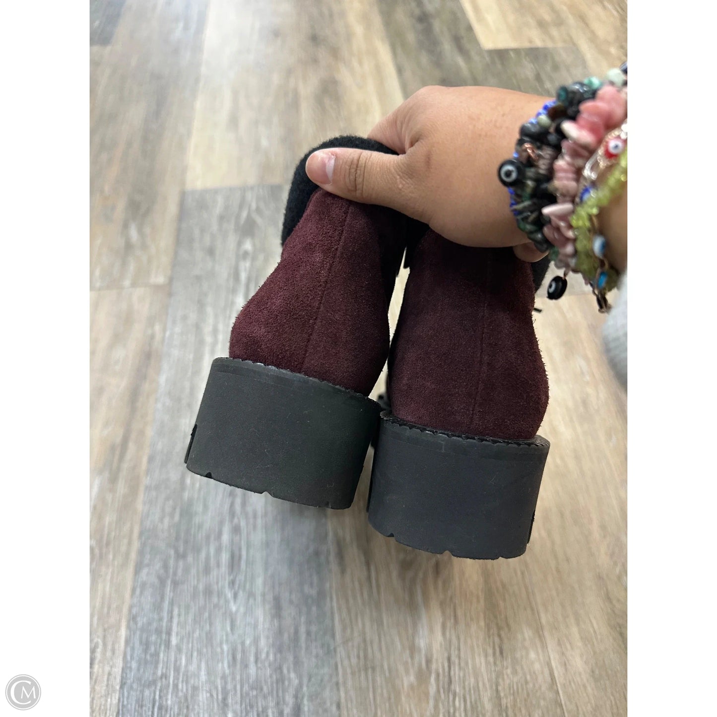 Boots Hiking By Aquatalia In Maroon, Size: 9