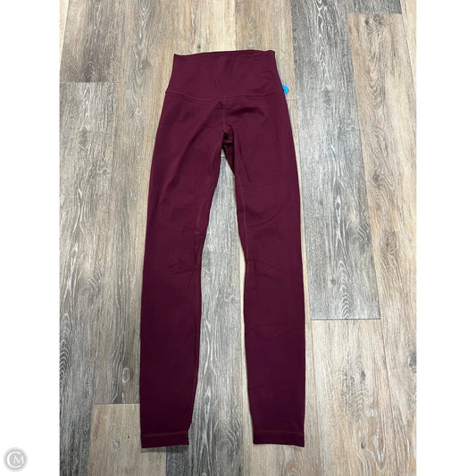 -Athletic Pants By Lululemon In Maroon, Size: 4