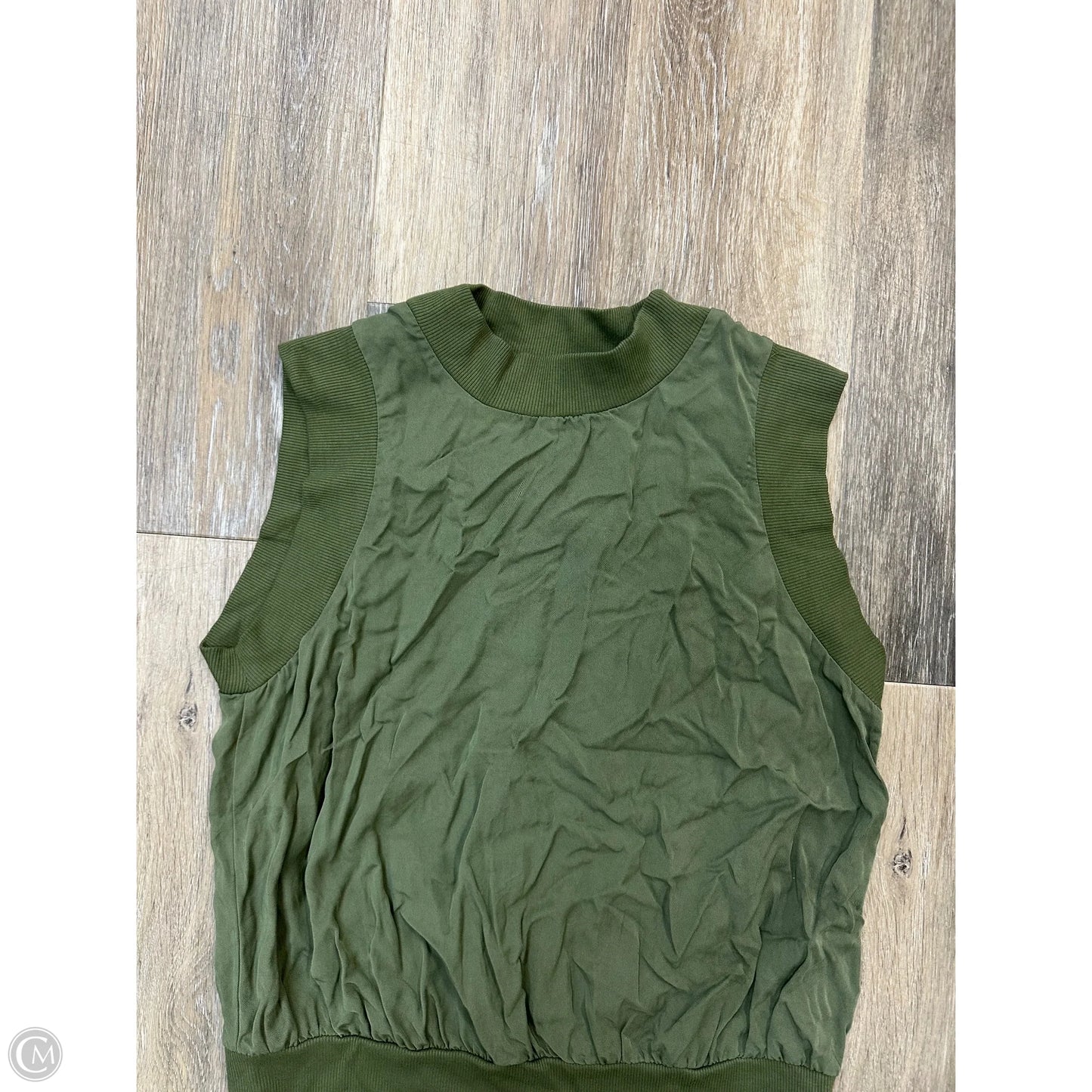 Blouse Short Sleeve By Stateside In Green, Size: Xs