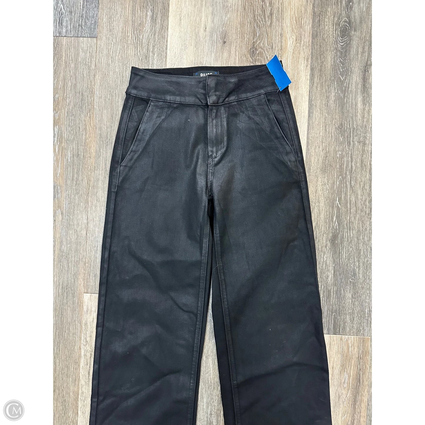 Jeans Wide Leg By Paige In Black, Size: 0/24