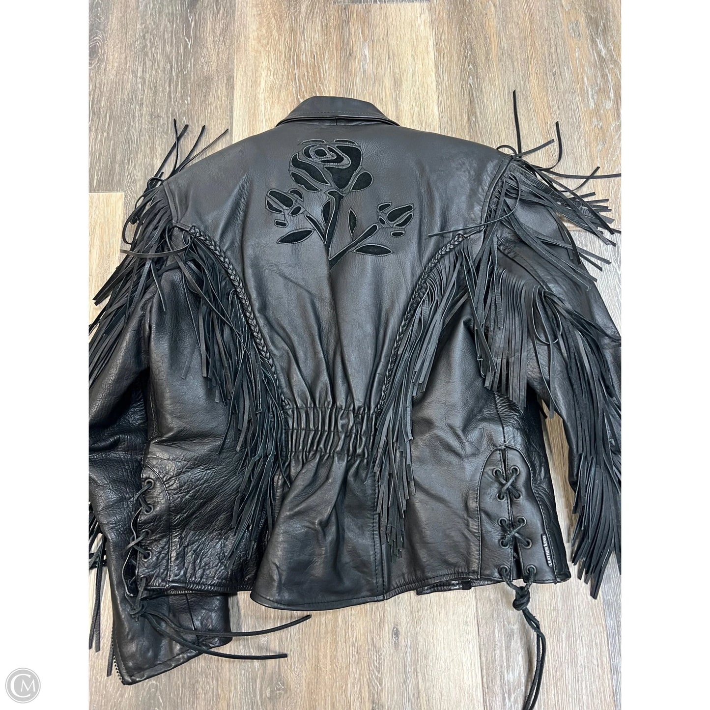 Jacket Moto Leather By Leather King In Black, Size: L