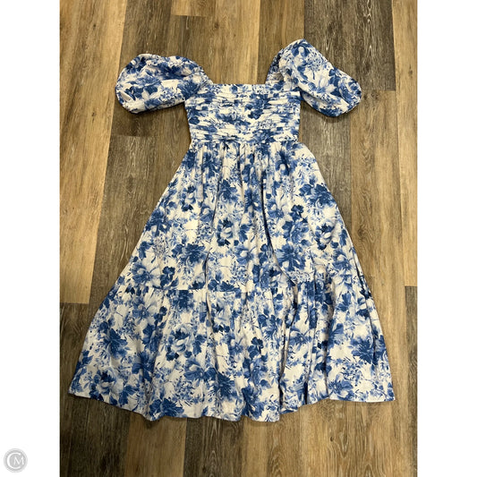 Dress Party Long By Abercrombie And Fitch In Blue & White, Size: S