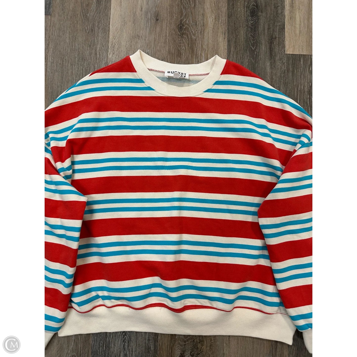Top Long Sleeve By Bucketlist In Striped Pattern, Size: S