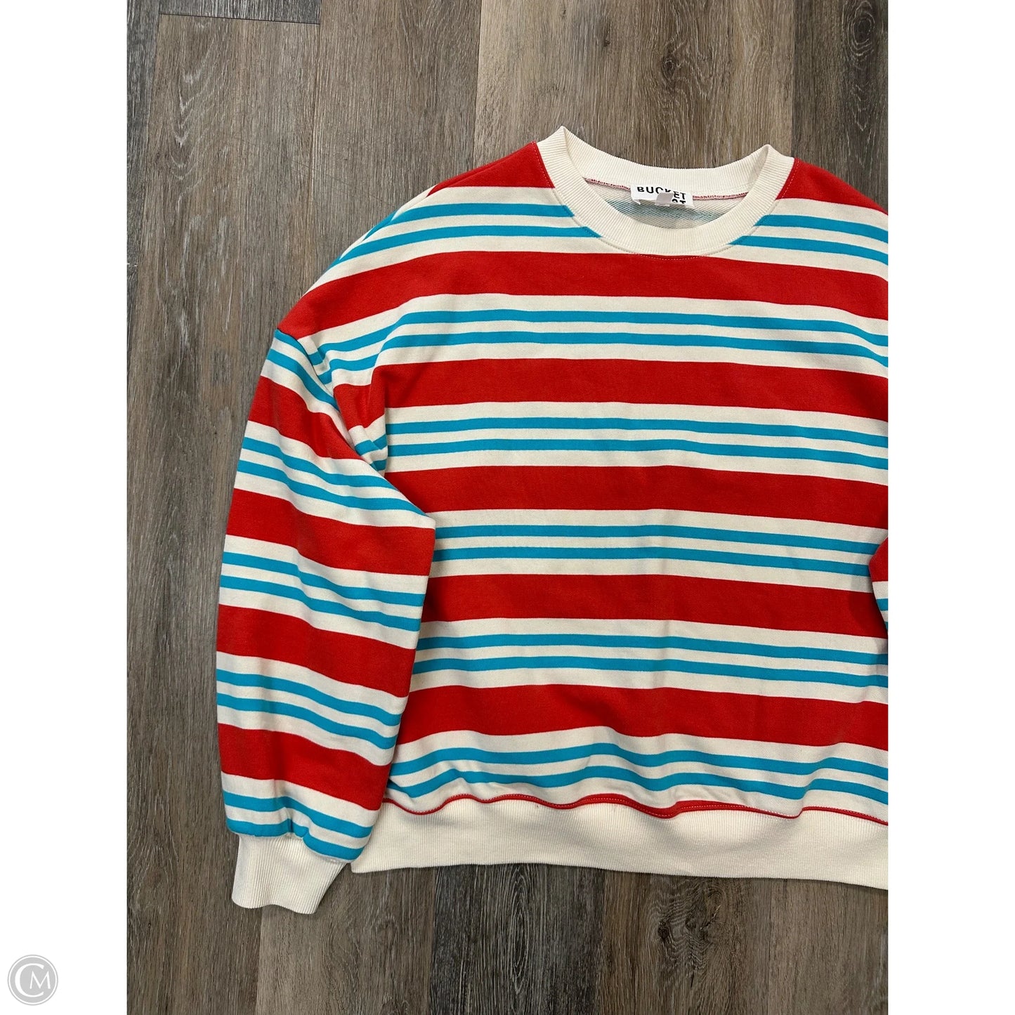 Top Long Sleeve By Bucketlist In Striped Pattern, Size: S