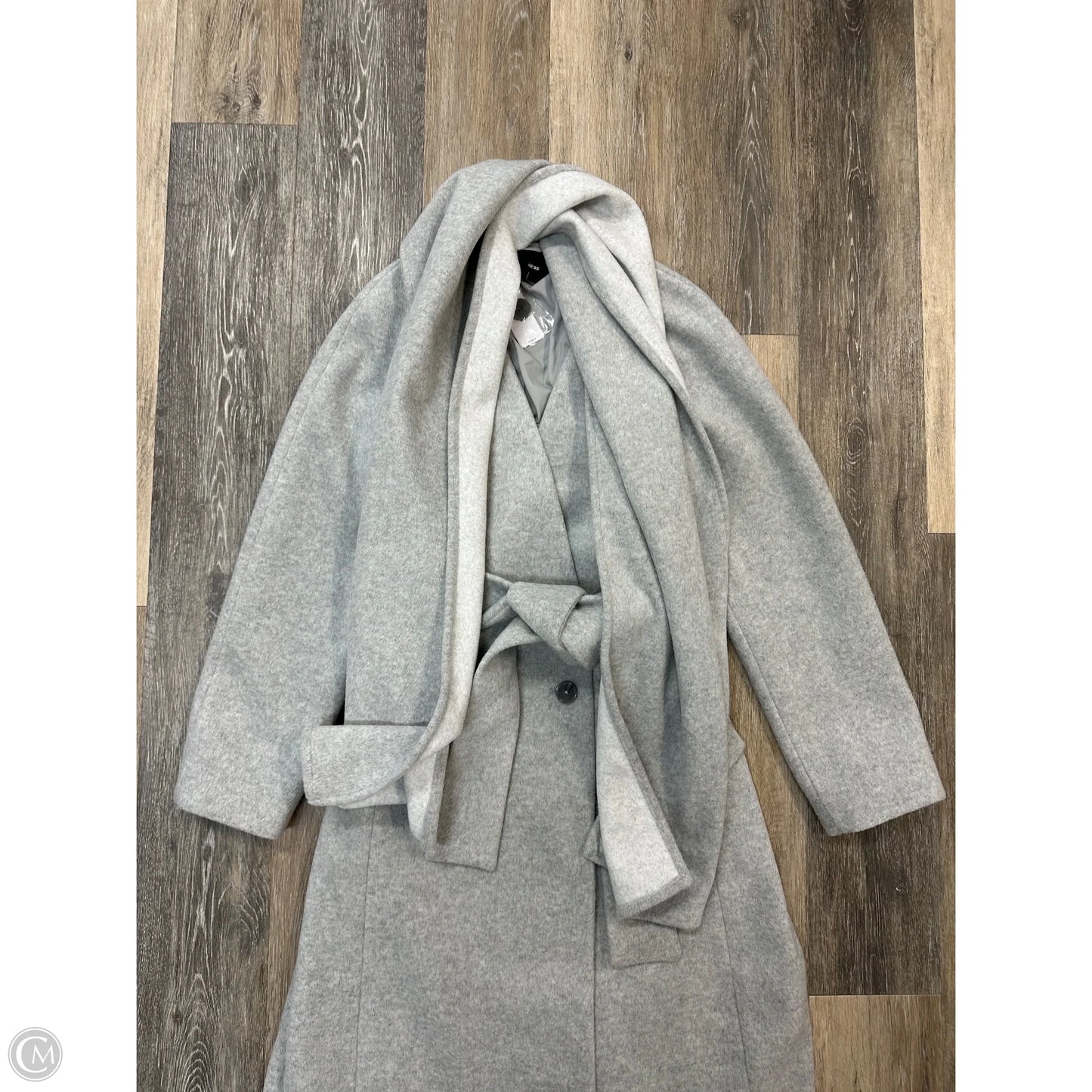 Coat Trench Coat By Express In Grey, Size: M