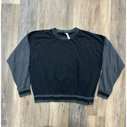 Athletic Sweatshirt Crewneck By Glyder In Black, Size: L