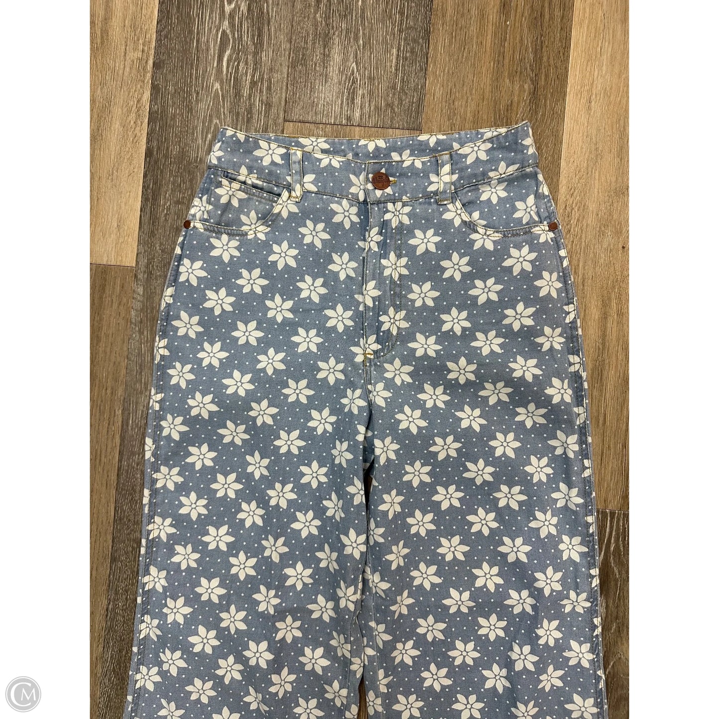 Jeans Wide Leg By Wrangler In Blue Denim, Size: 4