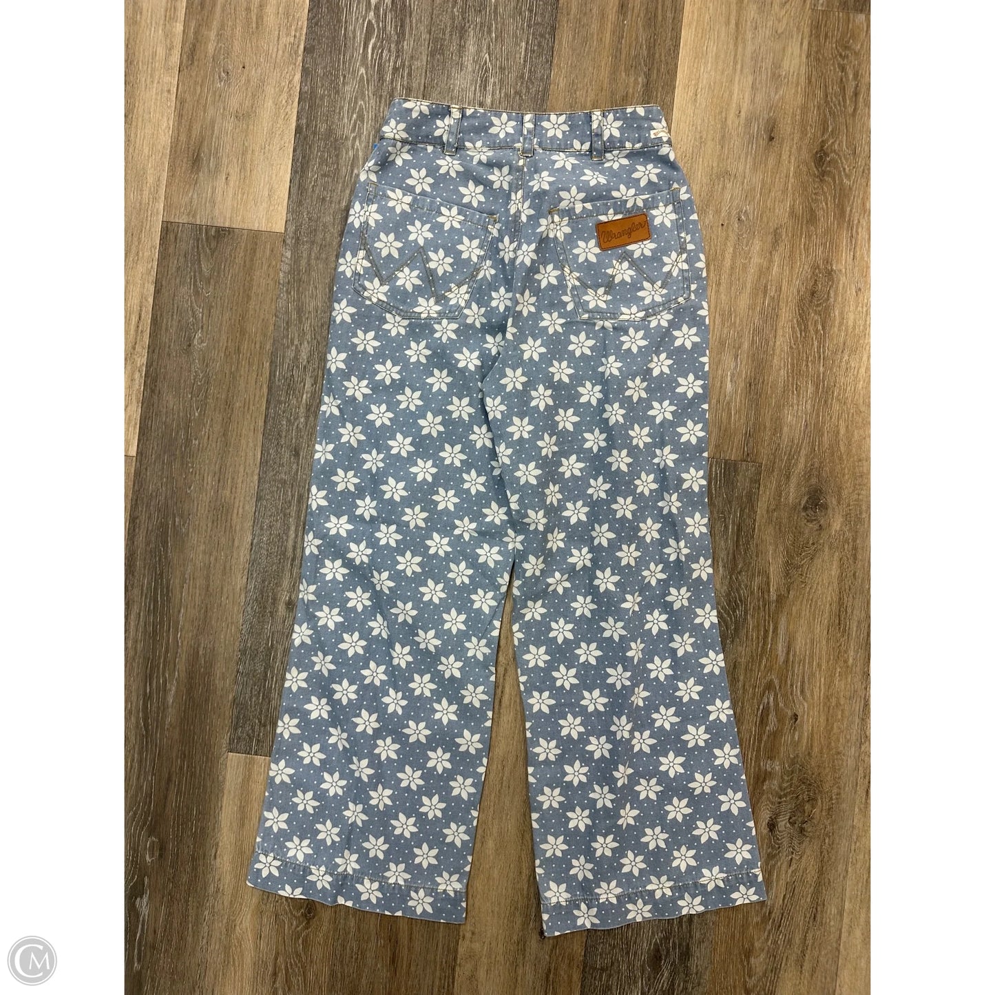 Jeans Wide Leg By Wrangler In Blue Denim, Size: 4