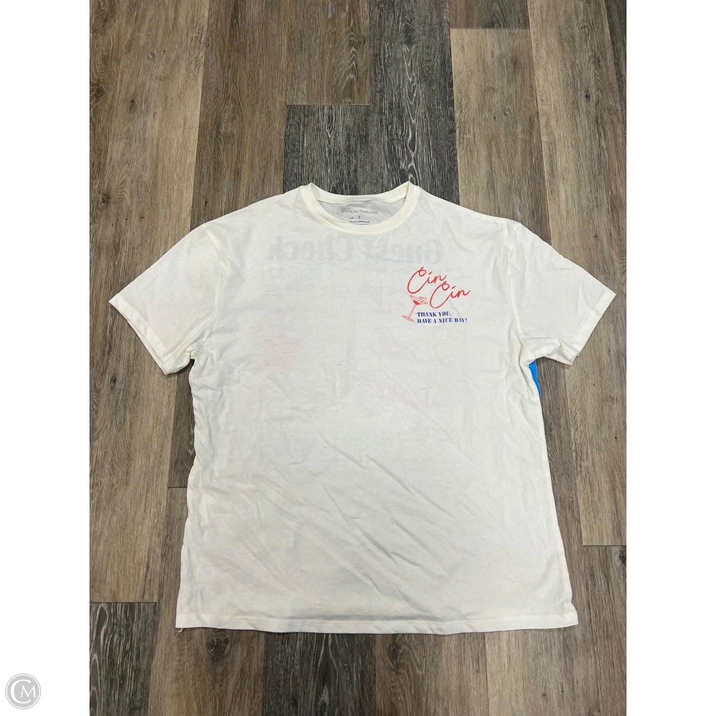 Top Short Sleeve By Grayson Threads In Cream, Size: S