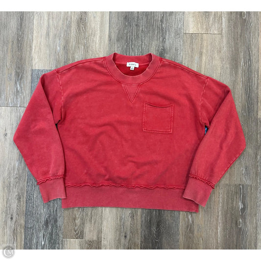 Sweatshirt Crewneck By Evereve In Red, Size: L