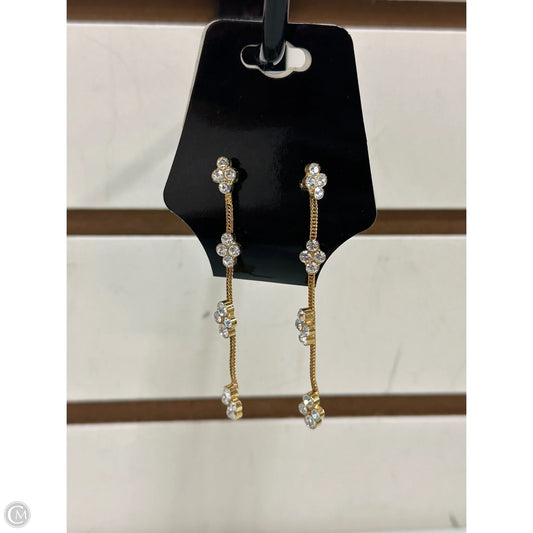 Earrings Dangle/drop By Gold Floral Earrings, Size: 02 Piece Set