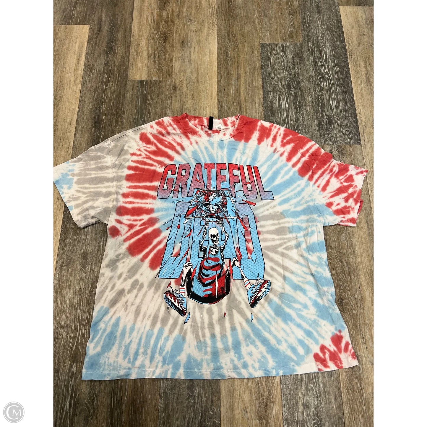 Top Short Sleeve By Divided In Tie Dye Print, Size: XL