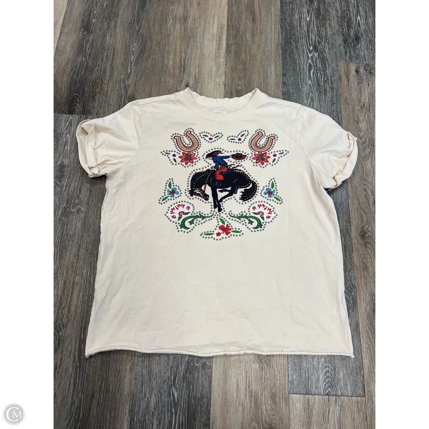 Top Short Sleeve By Idyllwind In Cream, Size: M