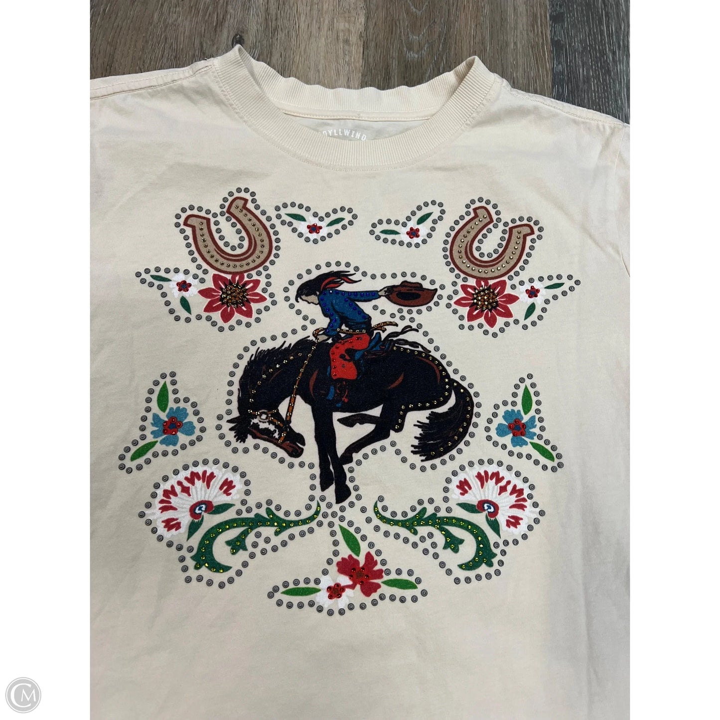 Top Short Sleeve By Idyllwind In Cream, Size: M