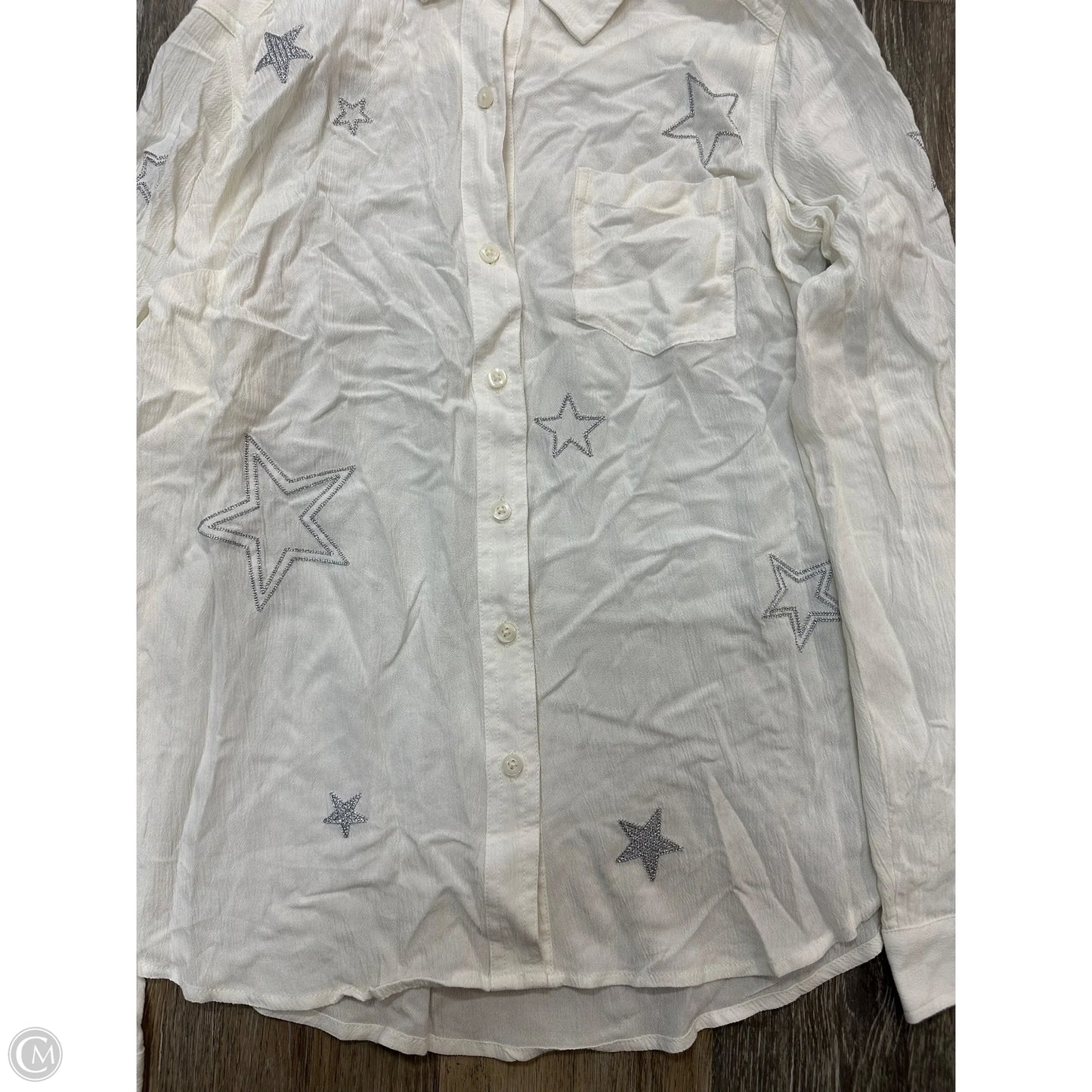 Blouse Long Sleeve By Torrid In White, Size: Xl