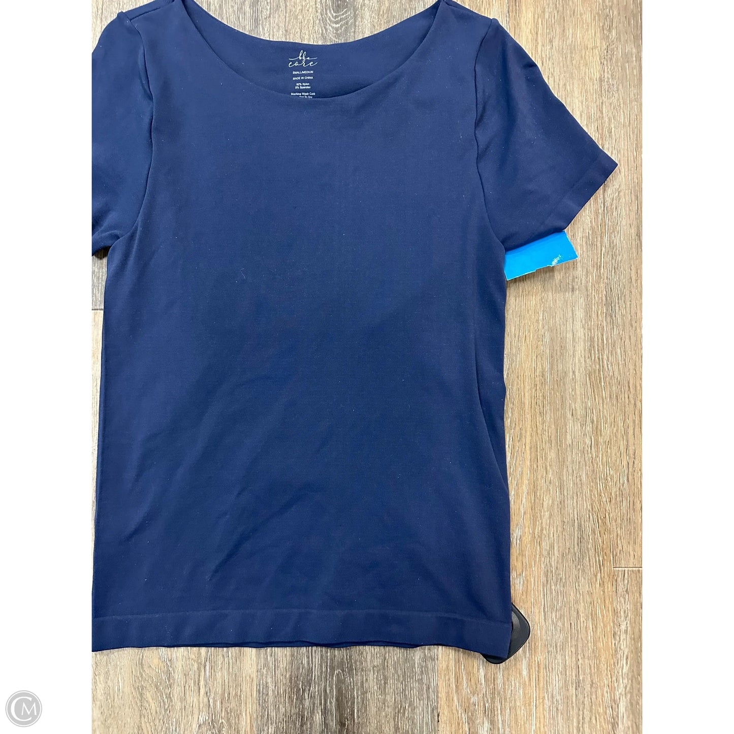 Top Short Sleeve By Bke In Navy, Size: S