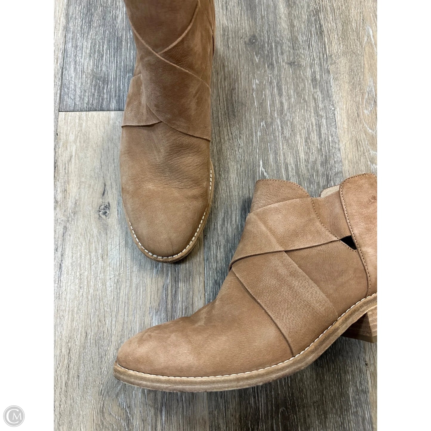 Boots Ankle Flats By Eileen Fisher In Tan, Size: 9.5