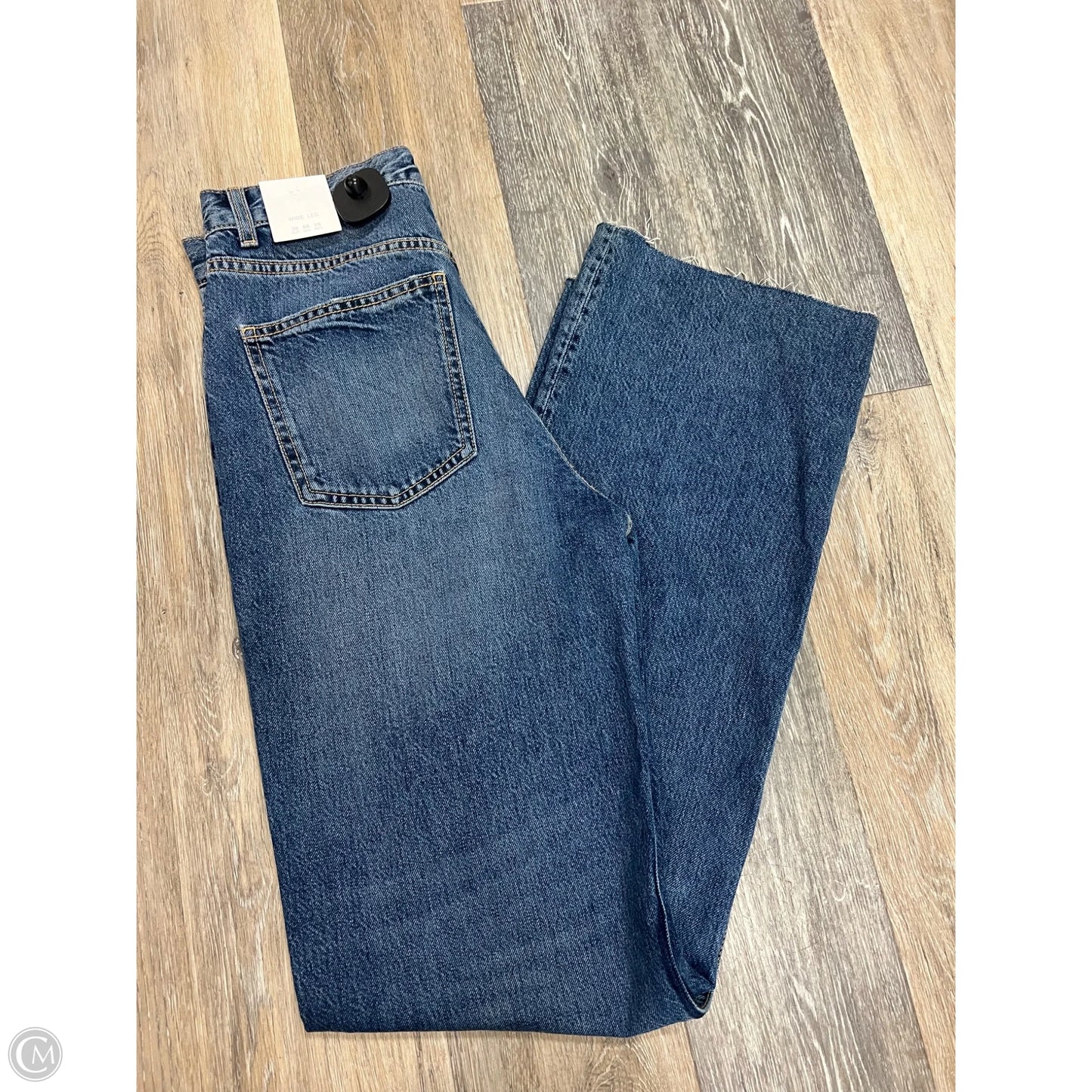 Jeans Wide Leg By Zara In Blue Denim, Size: 6