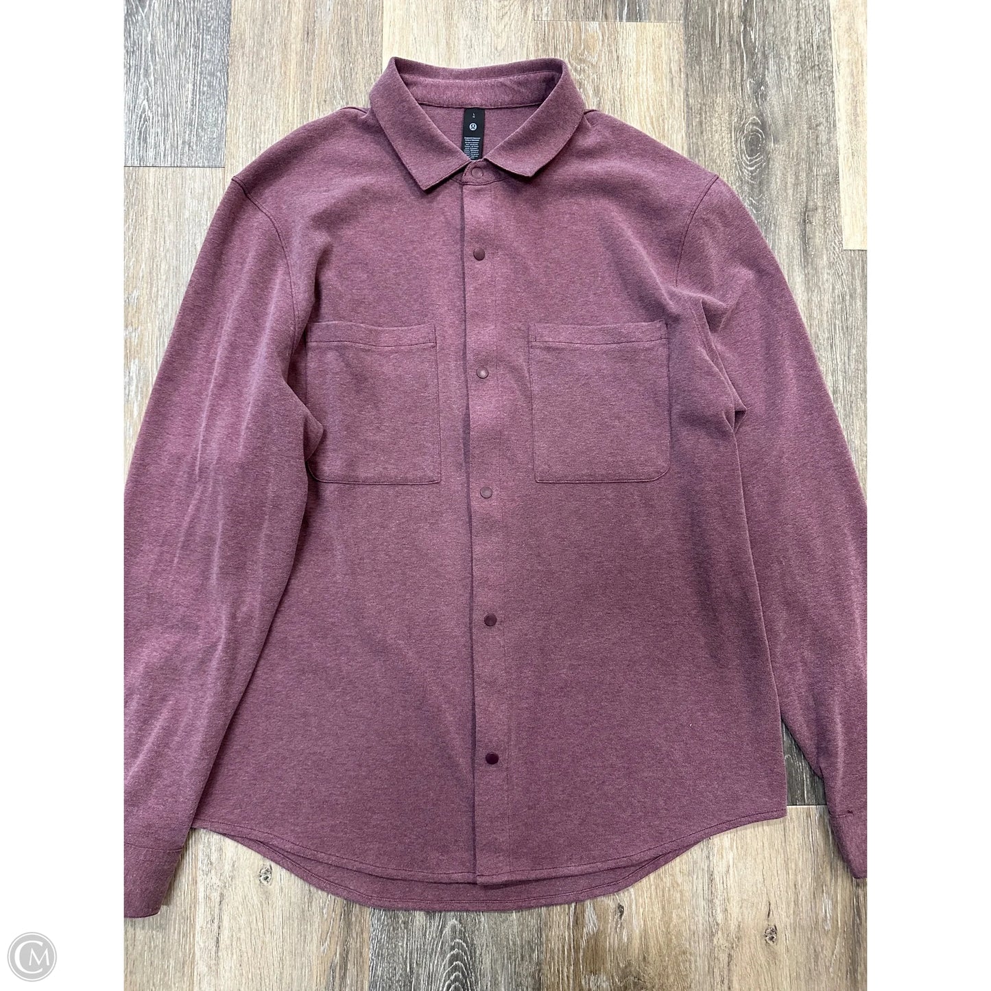 Blouse Long Sleeve By Lululemon In Purple, Size: L