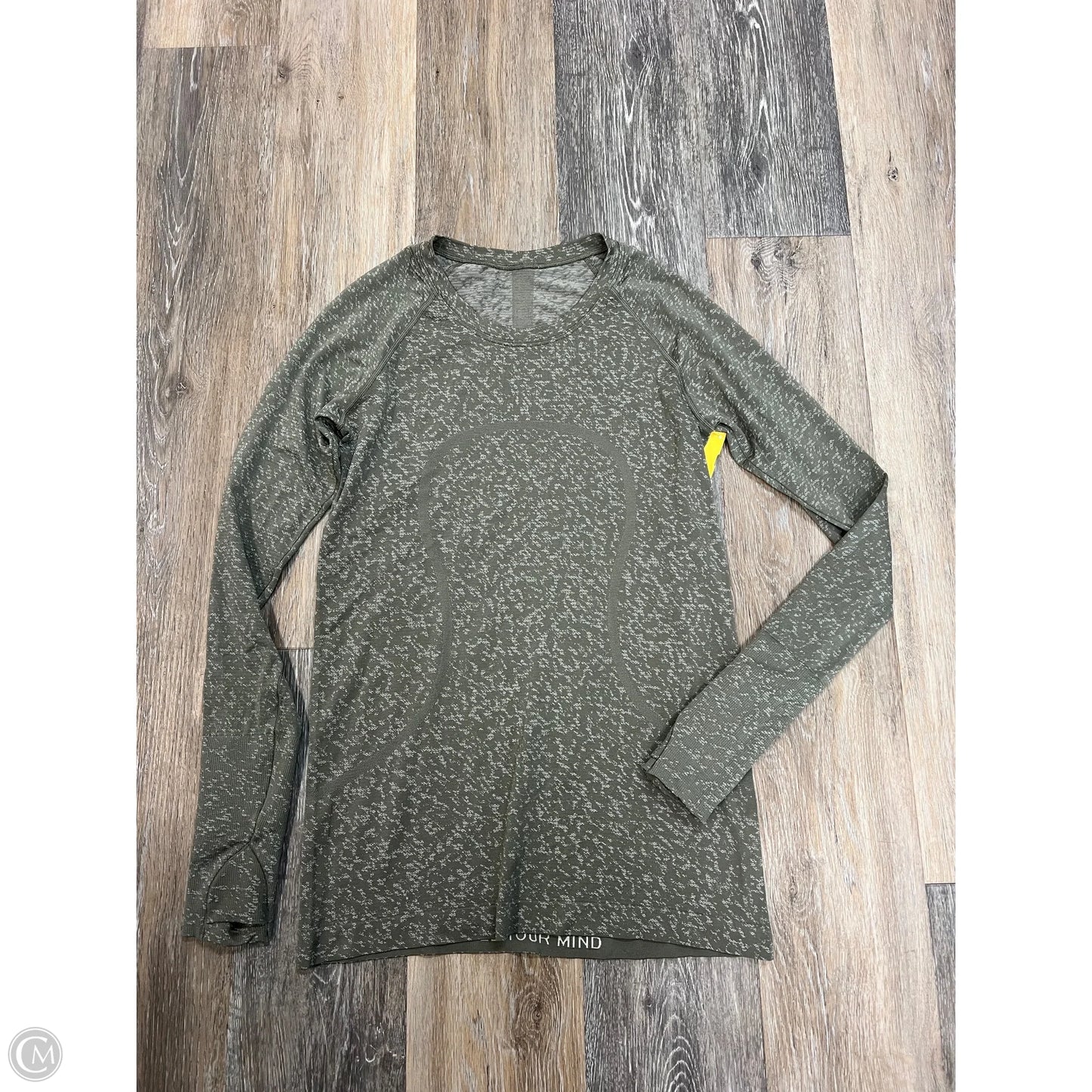 Athletic Top Long Sleeve Collar By Lululemon In Green, Size: 8