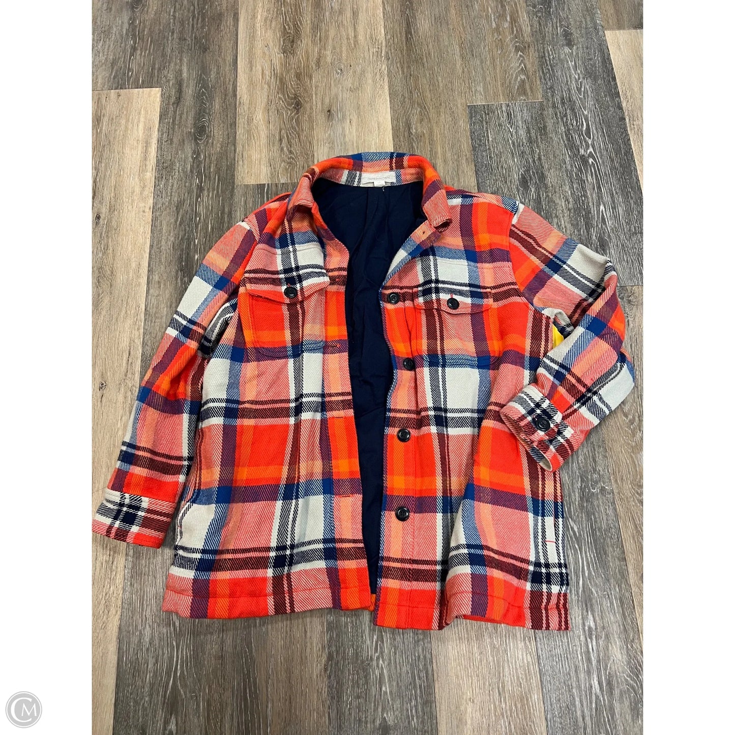 Jacket Shirt By Outerknown In Plaid Pattern, Size: L