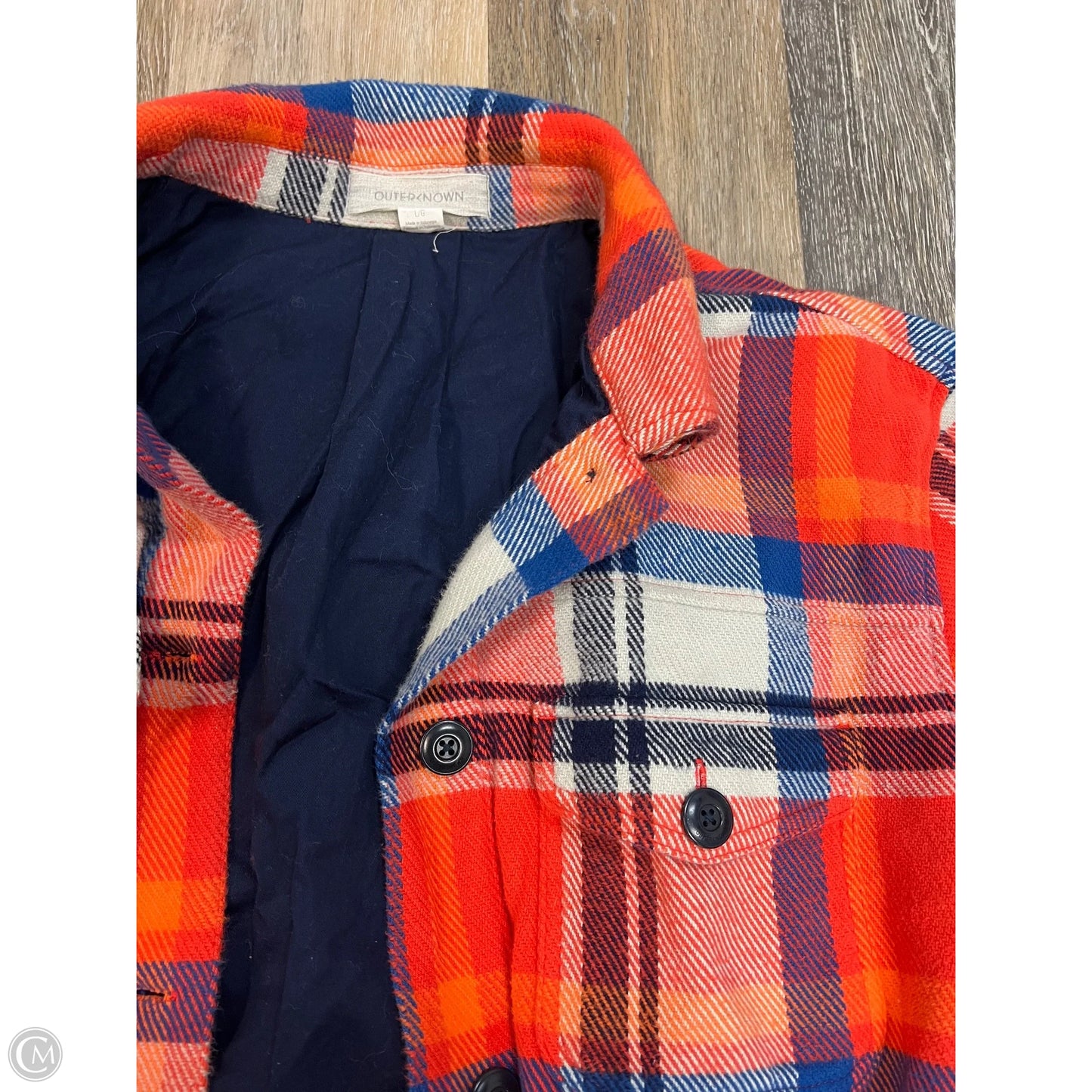 Jacket Shirt By Outerknown In Plaid Pattern, Size: L