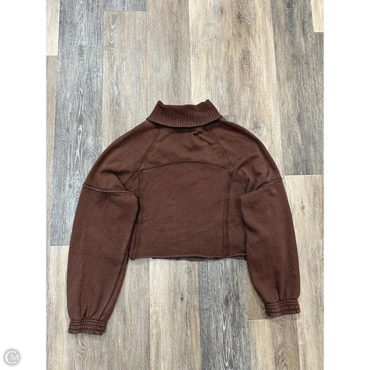 Blouse Long Sleeve By Aerie In Brown, Size: S